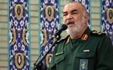 Le chef du Corps des Gardiens de la Révolution islamique (CGRI), le bras armé du régime iranien Hossein Salami, à Téhéran, le 15 mai 2025. (Crédit : AFP)