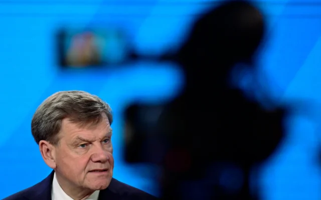 Le ministre allemand des Affaires étrangères, Johann Wadephul, au ministère des Affaires étrangères à Berlin, le 18 juin 2025. (Crédit : John MACDOUGALL / AFP)