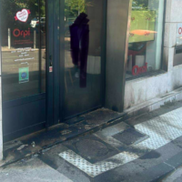 L’agence Orpi incendiée à Marseille, le 28 juin 2025. (Crédit : Sylvain Souvestre / X.com)