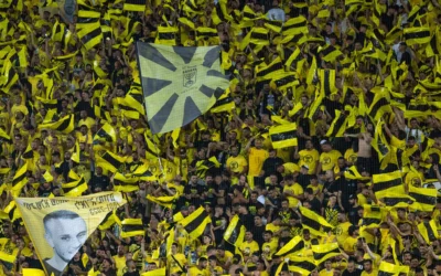 La finale de la Coupe israélienne entre l'Hapoel Beersheba et le Beitar Jerusalem au stade Bloomfield de Tel Aviv, le 29 mai 2025. (Crédit : Oren Ben Hakoon/Flash90)