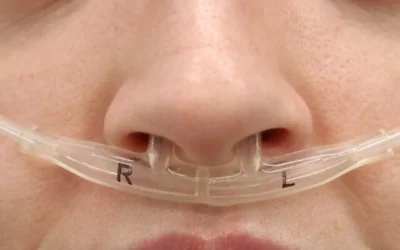 Un appareil de l'Institut Weizmann pour identifier les « empreintes digitales » respiratoires. (Ofer Perl/Institut Weizmann)