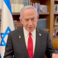 Le Premier ministre Benjamin Netanyahu lors d'une déclaration vidéo le 26 juin 2025. (Crédit : Capture d'écran/X)