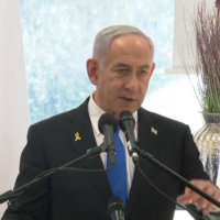 Le Premier ministre Benjamin Netanyahu s'adresse au personnel du Shin Bet, le 29 juin 2025. (Capture d'écran vidéo)