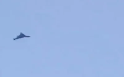 Un drone iranien, apparemment en route vers Israël, est aperçu au-dessus de l'Irak, le 13 juin 2025. (Capture d'écran)