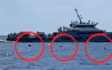 Une photo publiée sur le compte X de Rima Hassan montre les migrants soudanais repérés puis secourus par la flottille à bord de laquelle se trouve la députée européenne, le 5 juin 2025. (Crédit : Capture d’écran/X)