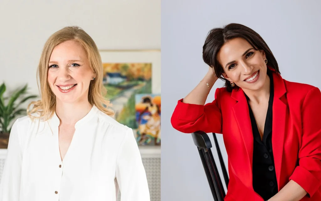 Les thérapeutes spécialisées dans les traumatismes Jaclyn Wolfman, à gauche, et Miri Bar-Halpern sont co-auteures d'un article sur la manière dont les craintes des Juifs face à l'antisémitisme ou leur détresse suite aux atrocités commises par le Hamas le 7 octobre 2023 ont été ignorées ou minimisées. (Autorisation : JTA)