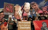 Des personnes manifestent pour la libération des otages détenus dans la bande de Gaza devant la succursale de l'ambassade des États-Unis à Tel Aviv, en Israël, le lundi 7 juillet 2025. (Crédit : AP/Oded Balilty)