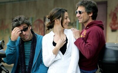 Les acteurs Alon Abutbul, à droite, Ayelet Zurer et Lior Ashkenazi. (Photo de Moshe Shai/Flash90)