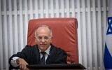 Le juge de la Cour suprême, Noam Sohlberg, lors d'une audience sur les projets du gouvernement concernant le service militaire des ultra-orthodoxes, le 26 février 2024. (Crédit : Yonatan Sindel/Flash90)