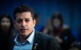 Le ministre des Affaires de la Diaspora, Amichaï Chikli, assistant à une conférence organisée par son ministère, le 27 mars 2025. (Crédit : Yonatan Sindel/Flash90)
