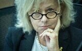 La procureure générale Gali Baharav-Miara assistant à une réunion de la commission de la Constitution, du Droit et de la Justice de la Knesset, le 27 avril 2025. (Crédit : Yonatan Sindel/Flash90)