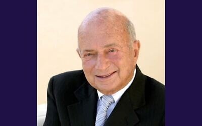 S. Daniel Abraham est décédé le 29 juin 2025 à l’âge de 100 ans. (Crédit : S. Daniel Abraham Center for Middle East Peace)