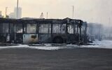 Les bus qui ont pris feu après l'incendie de la gare routière de Bat Yam, le 26 juillet 2025. (Crédit : Magen David Adom)