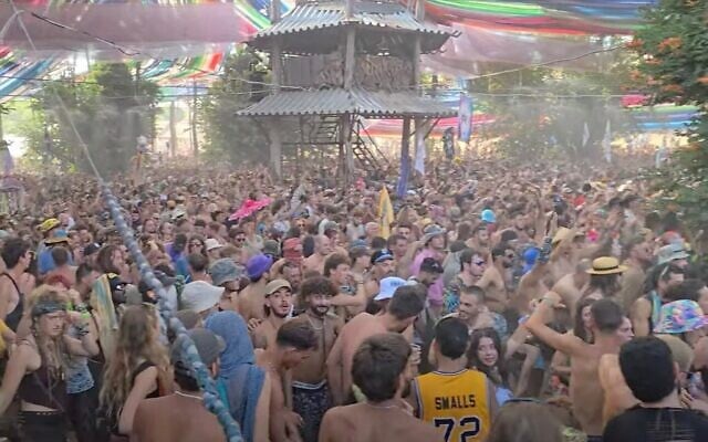 Illustration : Le festival de musique trance Ozora, en Hongrie. (Crédit : Capture d'écran/YouTube)