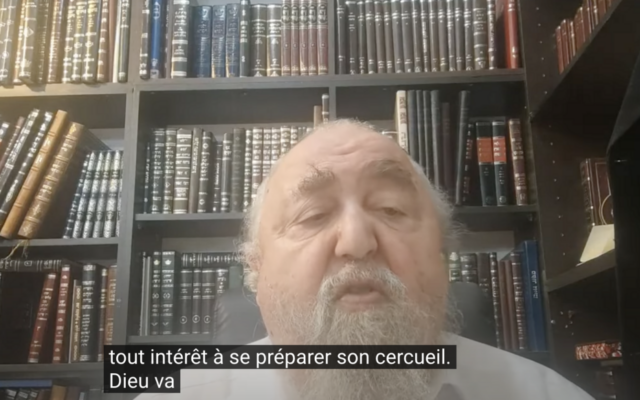 Le rabbin David Daniel Cohen. (Crédit : Capture d'écran/X)