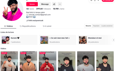 La page TikTok « IamZak ». La page TikTok « IamZak ».