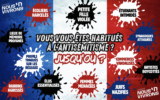 Un tifo contre l'antisémitisme, déployé sur la place de la République, à Paris, le 20 août 2025. (Crédit : Collectif Nous Vivrons)