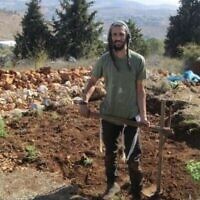 David Hasdai, un habitant de l'avant-poste illégal de Givat Ronen, en Cisjordanie. (Naomi Hasdai)