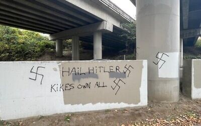 Vandalisme antisémite à Issaquah, Washington. Photo prise en octobre 2024 (Autorisation/ADL)