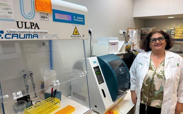 Pr. Idit Maya dans son laboratoire, à l'hôpital Rabin. (Crédit : Howard Blas)