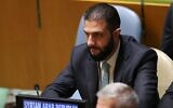 Le président syrien, Ahmed al-Sharaa, écoute les débats lors de l’Assemblée générale des Nations Unies au siège de l’ONU, à New York, le 23 septembre 2025. (Angela Weiss/AFP)