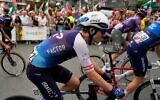 Pier-André Côté, de l'équipe Israel Premier Tech, lors de la onzième étape de la course cycliste espagnole, la Vuelta, entre Bilbao et Bilbao, en Espagne, le mercredi 3 septembre 2025. (Crédit : AP Photo/Miguel Oses)
