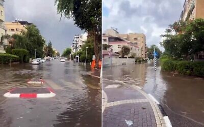 Inondations causées par de fortes pluies dans le nord d’Israël, le 25 septembre 2025. (Crédit : réseaux sociaux ; utilisé conformément à la clause 27a de la loi sur le droit d’auteur) Inondations causées par de fortes pluies dans le nord d’Israël, le 25 septembre 2025. (Crédit : réseaux sociaux ; utilisé conformément à la clause 27a de la loi sur le droit d’auteur)