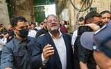 Le ministre de la Sécurité nationale Itamar Ben Gvir après une visite au mont du Temple, dans la Vieille Ville de Jérusalem, le 3 août 2025. (Crédit : Chaïm Goldberg/Flash90)