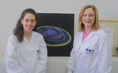 Roni Hahn, doctorante, à gauche, et la professeure Karen Avraham, doyenne de la faculté Gray des sciences médicales et de la santé de l'université de Tel Aviv. (Crédit : Autorisation de l'université de Tel Aviv)