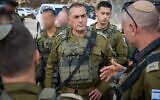 Le chef d'état-major de l'armée israélienne, le lieutenant-général Eyal Zamir, s'adressant à des officiers, en Cisjordanie, le 8 septembre 2025. (Crédit : Armée israélienne)