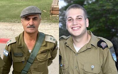 Le lieutenant-colonel (Rés.) Yitzhak Harosh et le sergent Oran Hershko, tués lors d'une attaque au poste-frontière Allenby, le 18 septembre 2025. (Crédit : Tsahal)