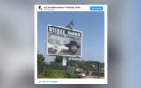 Une caricature antisémite affichée sur des panneaux d’affichage à Toulon et à La Seyne-sur-Mer, en juin 2025. (Crédit : Instagram / CRIF Marseille-Provence)