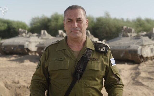 Le chef d'état-major de l'armée israélienne, le lieutenant-général Eyal Zamir, s'exprimant dans une vidéo enregistrée depuis la frontière avec Gaza, le 16 septembre 2025. (Crédit : Armée israélienne) Le chef d'état-major de l'armée israélienne, le lieutenant-général Eyal Zamir, s'exprimant dans une vidéo enregistrée depuis la frontière avec Gaza, le 16 septembre 2025. (Crédit : Armée israélienne)