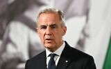 Le Premier ministre canadien Mark Carney s'exprimant lors d'une conférence de presse, au Palais national de Mexico, le 18 septembre 2025. (Crédit : Yuri Cortez/AFP)