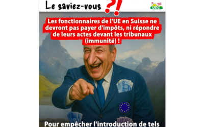 L’affiche de l’UDC réalisée par l’IA. (Crédit : UDC/Instagram)