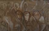 Une fresque de Miklos Bokor sur la Shoah à la chapelle de Maraden. (Capture d'écran/YouTube)