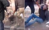 Capture d'écran d'une vidéo publiée par le ministère des Affaires étrangères montrant apparemment le Hamas attaquant ses rivaux à Gaza (Crédit : ministère des Affaires étrangères)