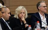 La procureure générale, Gali Baharav-Miara, lors d'une réunion de la commission de la Constitution, du Droit et de la Justice, à la Knesset, le 30 septembre 2025. (Crédit : Oren Ben Hakoon/Flash90)