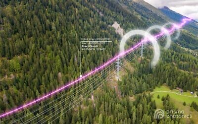 La start-up israélienne Prisma Photonics a développé un système de surveillance intelligent des menaces telles que les feux de forêt, la glace, le vent et autres dégâts physiques potentiels aux infrastructures critiques. (Autorisation)