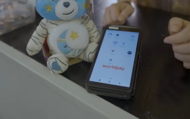 L'application Worldpay. (Crédit : capture d'écran YouTube)