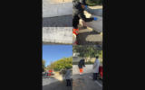 Les tags antisémites découverts dans un jardin d’enfants de Marseille, et leur effacement, le 13 novembre 2025. (Crédit : Sylvain Souvestre/X.com)