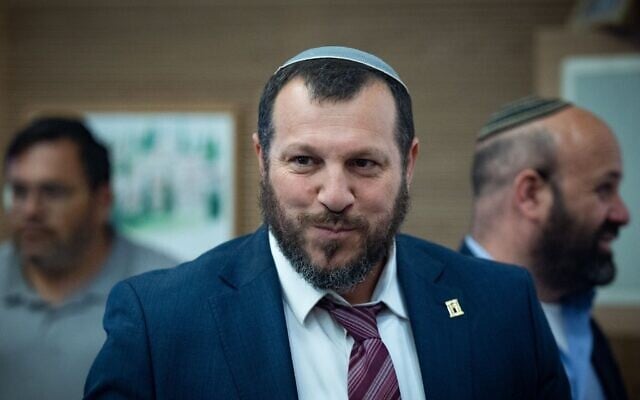 Photo : Le ministre du Patrimoine Amichaï Eliyahu s'exprime à la Knesset à Jérusalem, le 7 juillet 2025 (Crédit : Yonatan Sindel/Flash90) Photo : Le ministre du Patrimoine Amichaï Eliyahu s'exprime à la Knesset à Jérusalem, le 7 juillet 2025 (Crédit : Yonatan Sindel/Flash90)
