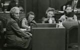 Image principale : Hanna Solf témoigne lors du procès de Nuremberg, en avril 1947. (Crédit : Domaine public)