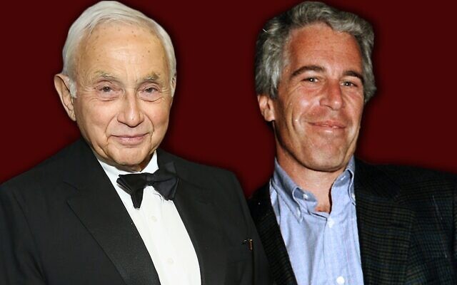 Leslie Wexner (à gauche) et Jeffrey Epstein étaient proches depuis des années. Le scandale Epstein a poursuivi le milliardaire philanthrope juif. (Crédit : Laura E. Adkins/Getty Images via JTA)