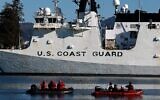 Illustration : Un navire de la garde côtière américaine amarré à Coast Guard Island Alameda, à Alameda, en Californie, le 21 novembre 2025. (Crédit : Justin Sullivan/Getty Images/AFP)