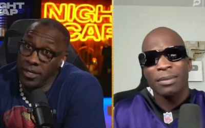 Les animateurs de podcasts sportifs Shannon Sharpe, à gauche, et Chad Ochocinco, alors qu'ils discutaient du fait que « les Juifs possèdent tout », le 1er décembre 2025. (Capture d'écran/X) Les animateurs de podcasts sportifs Shannon Sharpe, à gauche, et Chad Ochocinco, alors qu'ils discutaient du fait que « les Juifs possèdent tout », le 1er décembre 2025. (Capture d'écran/X)