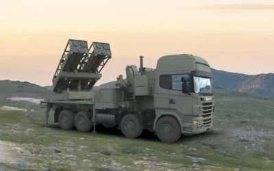 Image non datée du document montrant un système de lance-roquettes d’artillerie PULS. (Elbit Systems)