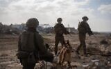 Des réservistes de la Brigade de Jérusalem opérant dans le nord de la bande de Gaza, sur une photo diffusée le 17 janvier 2026. (Crédit : Armée israélienne)
