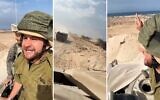 Captures d'écran d'une vidéo parodique sur Gaza créée par le comédien israélien Guy Hochman le 6 janvier 2024. (Crédit : YouTube)