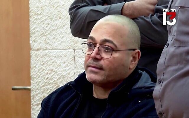 Une photo non datée du chef mafieux Yaniv Zaguri dans un tribunal israélien. (Crédit : capture d'écran : Treizième chaîne) Une photo non datée du chef mafieux Yaniv Zaguri dans un tribunal israélien. (Crédit : capture d'écran : Treizième chaîne)